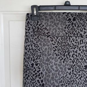 Decree grey black cheetah print mini skirt
